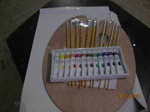 davelion art set 12 brushes and 12 paints