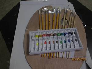 davelion art set 12 brushes and 12 paints