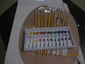 davelion art set 12 brushes and 12 paints