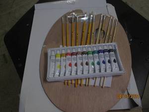 davelion art set 12 brushes and 12 paints
