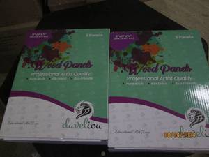 2 new boxes of wood panels from daveliou 8x10 inch 5 panels per box pure birch