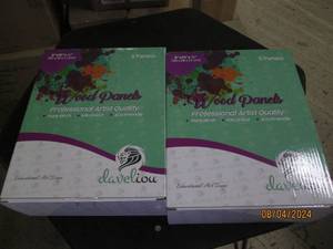 2 new boxes of wood panels from daveliou 8x10 inch 5 panels per box pure birch