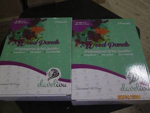 2 new boxes of wood panels from daveliou 8x10 inch 5 panels per box pure birch