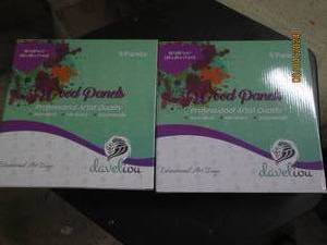 2 new boxs of wood panels from daveliou 10x 10 inch 5 panels per box pure birch