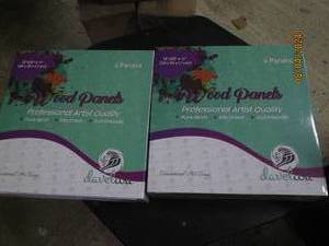 2 new boxes of wood panels from daveliou 12x12 inch 5 panels per box pure birch