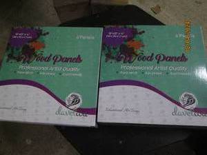 2 new boxes of wood panels from daveliou 12x12 inch 5 panels per box pure birch