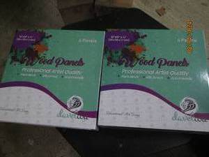 2 new boxes of wood panels from daveliou 12x12 inch 5 panels per box pure birch