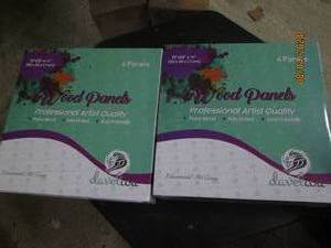 2 new boxes of wood panels from daveliou 12x12 inch 5 panels per box pure birch