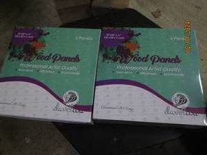 2 new boxes of wood panels from daveliou 12x12 inch 5 panels per box pure birch
