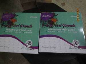2 new boxes of wood panels from daveliou 12x12 inch 5 panels per box pure birch