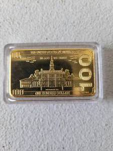 Commemorative Donald Trump Gold Colored Bars -- Not Real Gold