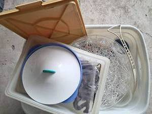 Tote Full of Tupperware & Misc Kitchen Items