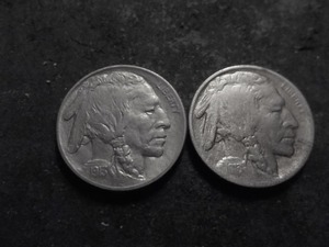 1913 Type 1 & Type 2 Buffalo Nickels