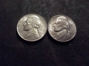 1943 War (Silver) & 1950 Jefferson Nickels