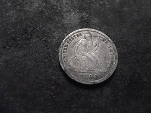 1890 Liberty Seated  Dime With Legend
