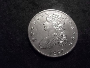 1836 Capped Bust Half Dollar Lettered Edge