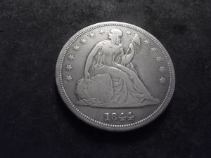 1844 Liberty Seated Silver Dollar  No Motto