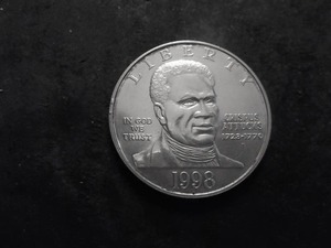 1998 Crispus Attucks 1723-1770 Liberty One Dollar Proof Commemorative