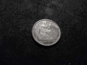 1870 Seated Liberty With Legend Half Dime