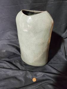 lot 18 image: Handcrafted Ceramic Vase with Unique Textured Finish