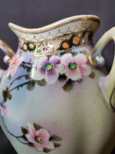 lot 36 image: Hand-Painted Floral Porcelain Vase
