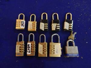 lot 2 image: 10 Padlocks With KeyCombo