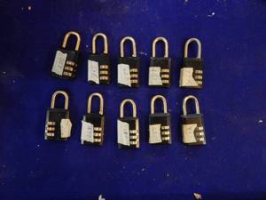 lot 5 image: 10 Padlocks With Combo