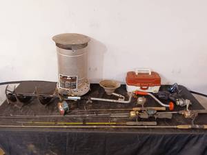 lot 91 image: fishing rods reels, 2 heaters