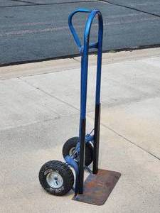 lot 40 image: Blue 2-Wheel Hand Cart