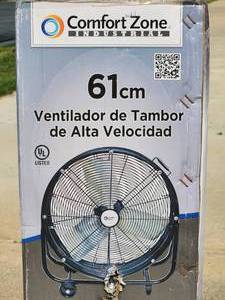 lot 26 image: Comfort Zone 24 in. High Velocity Drum Fan- NEW