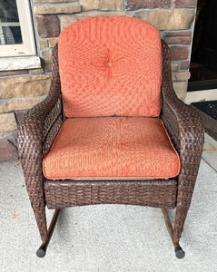 lot 204 image: Charming Patio Rocking Chair
