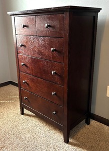 lot 212 image: Five Drawer Dresser