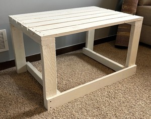 lot 221 image: White Wooden Table