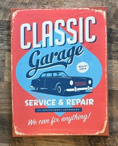 lot 238 image: Cool Vintage Car Motif Wall Hangings