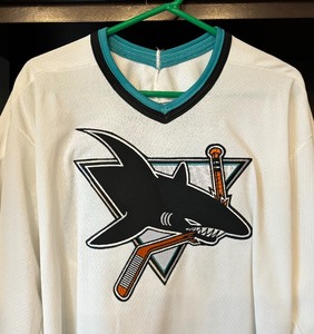 lot 277 image: San Jose Sharks CCM Hockey Jersey