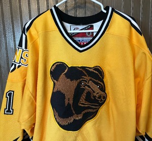 lot 294 image: #41 Allison Boston Bruins Hockey Jersey