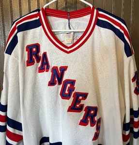lot 297 image: Vintage #37 Broten New York Rangers Hockey Jersey