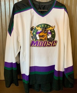 lot 266 image: Bauer Minnesota Moose Blank Hockey Jersey Size Large