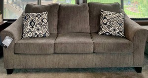 lot 187 image: Grey Nemoli Three Cushion Sofa
