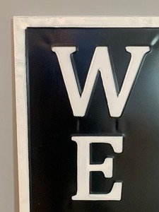 lot 177 image: Large Metal Front Porch Welcome Sign