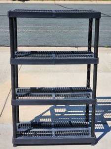 lot 77 image: Lightweight Plastic Garage Shelving Unit