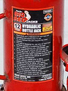lot 89 image: Big Red 12 Ton Hydraulic Bottle Jack