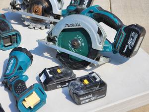 lot 41 image: (9) Assorted Cordless Mikita Power Tools