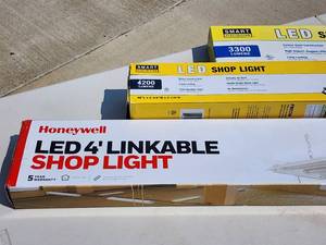 lot 75 image: (3) Assorted NEW LED Shop lights