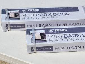 lot 97 image: (2) Boxes of Mini Barn Door Hardware