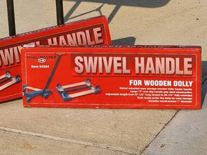 lot 122 image: (2) NEW Furniture Dolly Swivel Handles Attachments