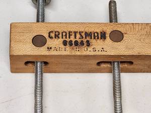 lot 107 image: (2) Craftsman Woodworking Clamps