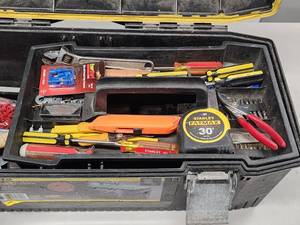 lot 110 image: Toolbox with Assorted Hand Tools