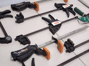 lot 109 image: (9) Assorted Woodworking Clamps