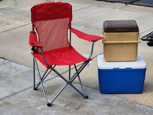 lot 139A image: (2) Campfire Chairs and Coolers